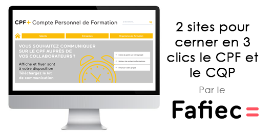 Le FAFIEC lancera lundi 2 sites pour cerner en 3 clics le CPF et le CQP