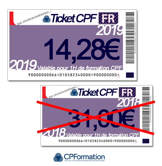 31,00€ : Taux moyen de prise en charge d'une heure CPF via les OPCA en 2018
