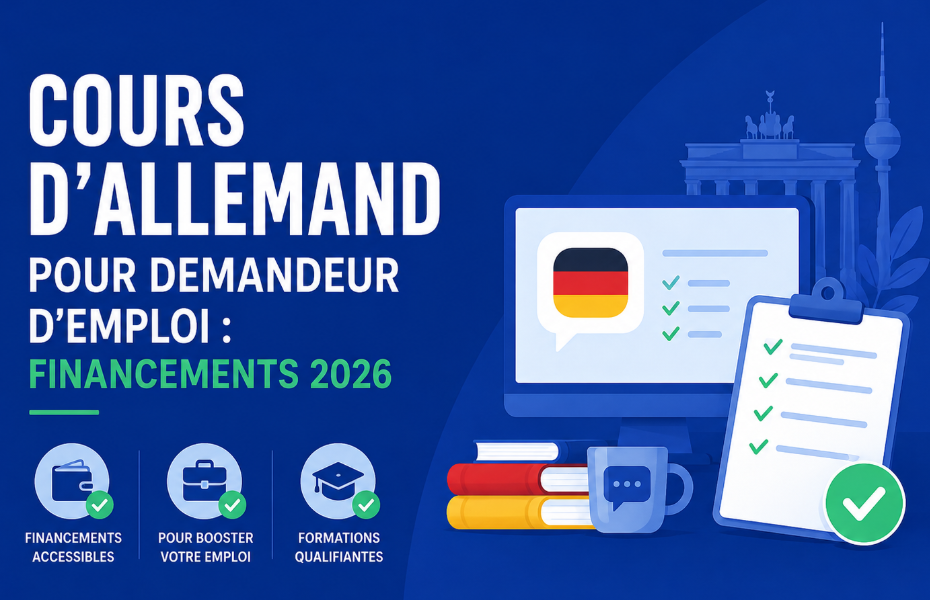 Cours d&rsquo;allemand pour demandeur d’emploi : financements 2026