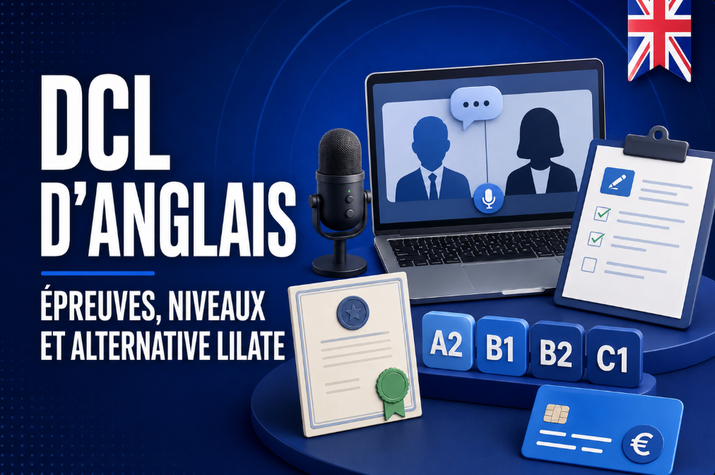 Épreuves et niveaux du DCL d'anglais