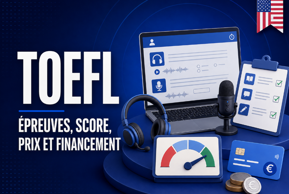 TOEFL, épreuves, score et financement