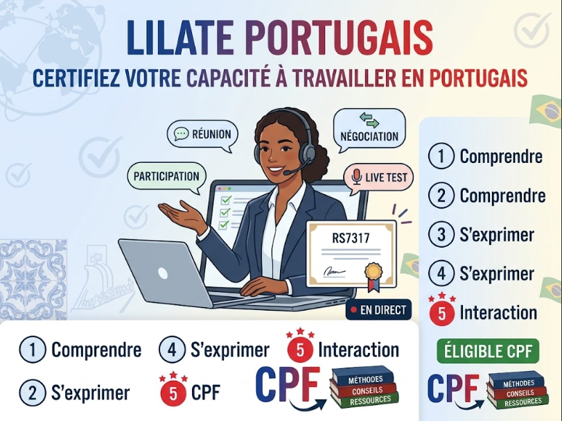 LILATE portugais : certifiez votre capacité à travailler en portugais